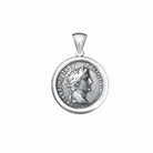 Genuine Ancient Roman Coin 27 BC-AD 14 Silver Pendant depicting the Emperor Augustus