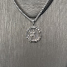 Genuine Ancient Greek Coin 336-323 BC Silver Pendant depicting Heracles with a lion skin (Minted by Alexander the Great)