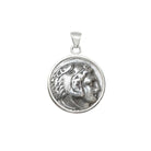 Genuine Ancient Greek Coin 336-323 BC Silver Pendant depicting Heracles with a lion skin (Minted by Alexander the Great)