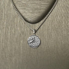 Genuine Roman coin 109 BC silver pendant depicting the god Sun, Helios4