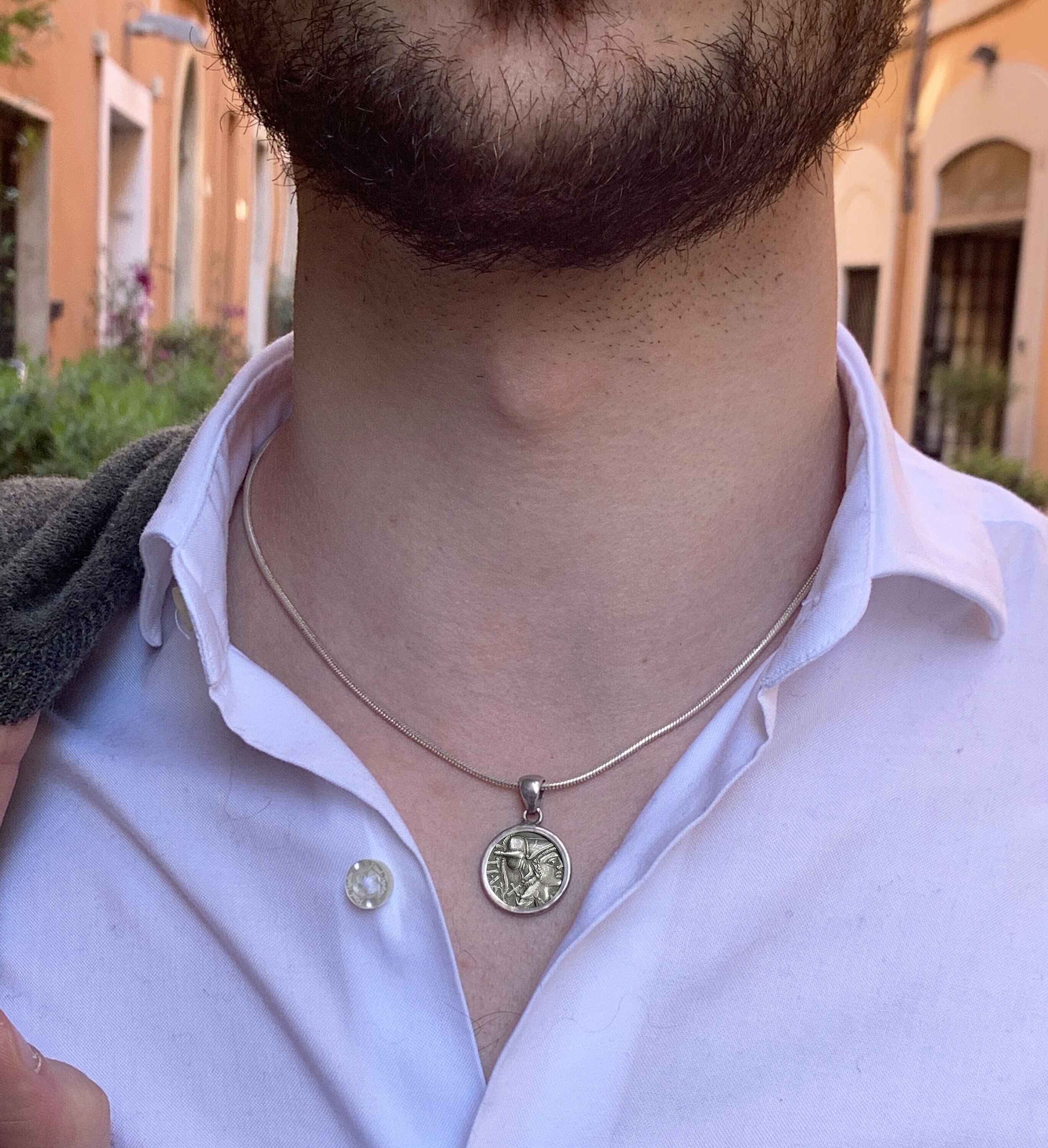 Roman on sale coin pendant