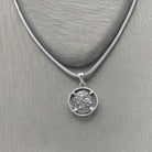 Genuine Roman Silver Coin Pendant depicting a Dolphin twined around Anchor2