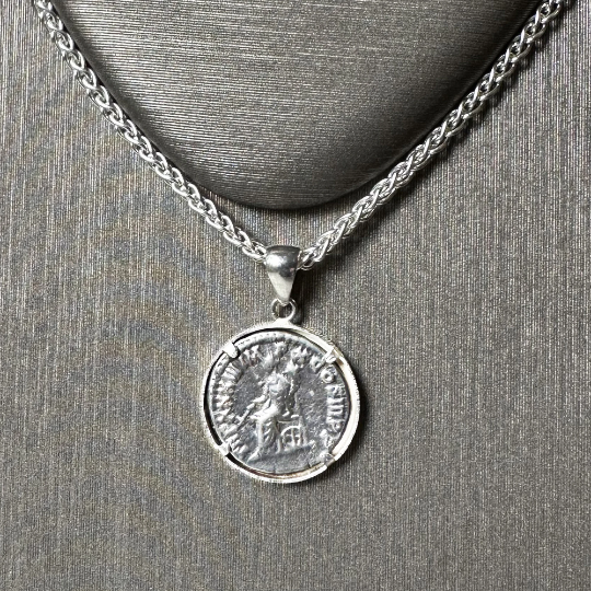 14k Gold Genuine Ancient Roman Coin Necklace (Marcus Aurelius/Pius; 13 –  MILLER MAE DESIGNS